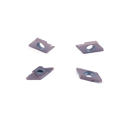 CNCのための挿入物に溝を作るTKF12小さい直径の炭化物は鋼鉄小さい部品を旋盤にかける